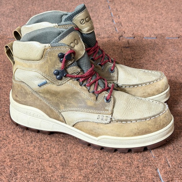 ECCO Track Gore-Tex Men Hiking Boots Tan Beige Leather EU 41 Waterproof Slovakia main image 9